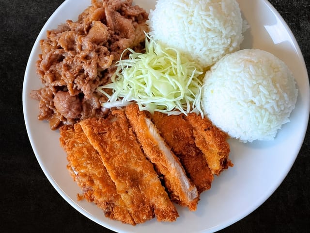 Katsu + Pork Teriyaki.