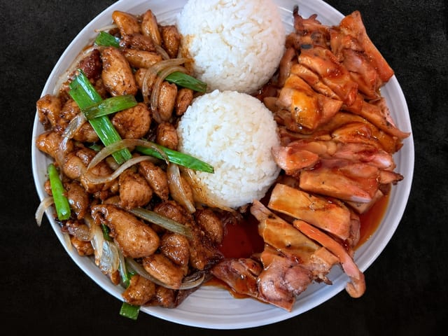 Chicken & Mongolian Chicken.