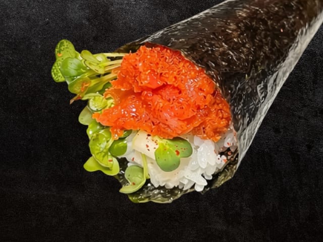 Spicy Tuna Hand Roll*.