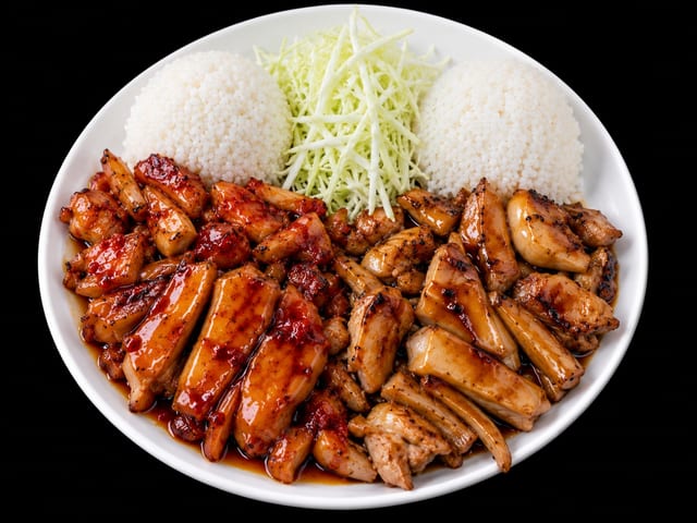 Chicken Teriyaki + Spicy Chicken Teriyaki.