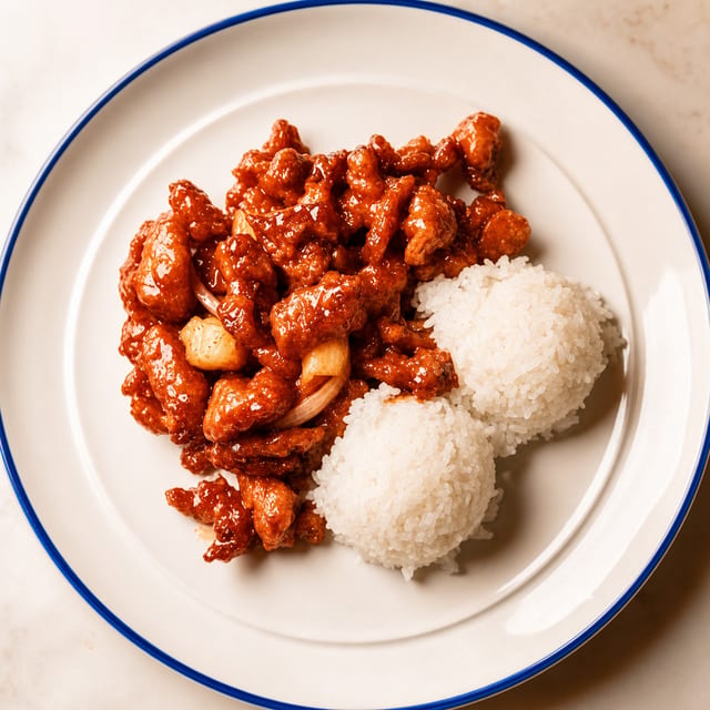 Sweet + Sour Chicken.